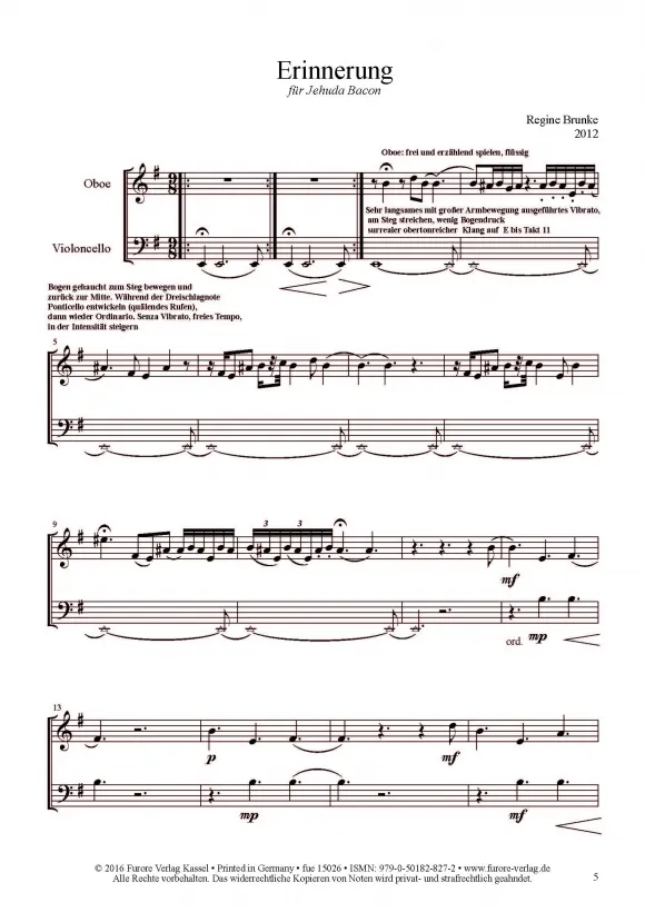 Furore Edition Erinnerung, Aufbruch, Hoffnung Partitur mit Stimmen