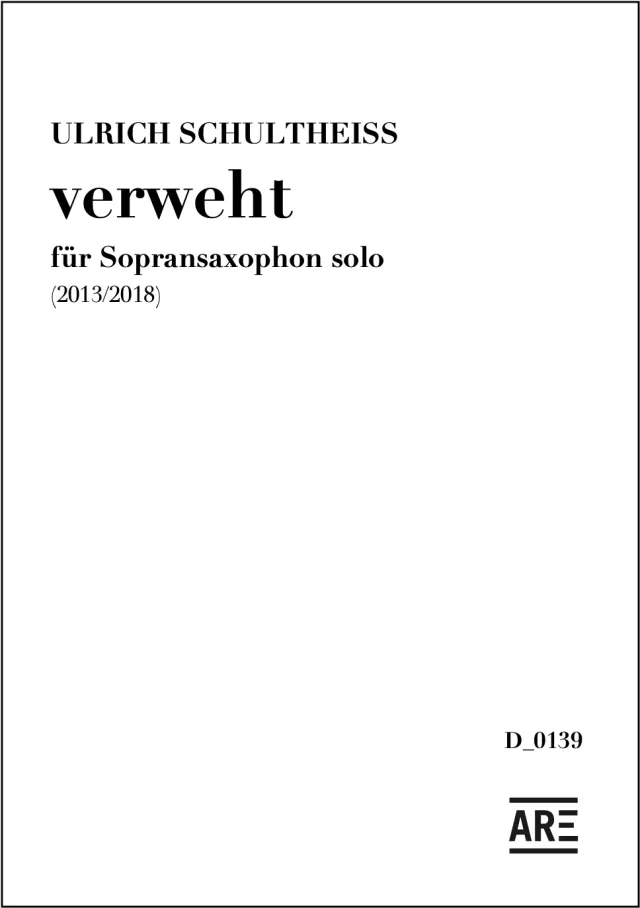 Are Musik Verlag Verweht Noten Sopransaxophon 6 Min