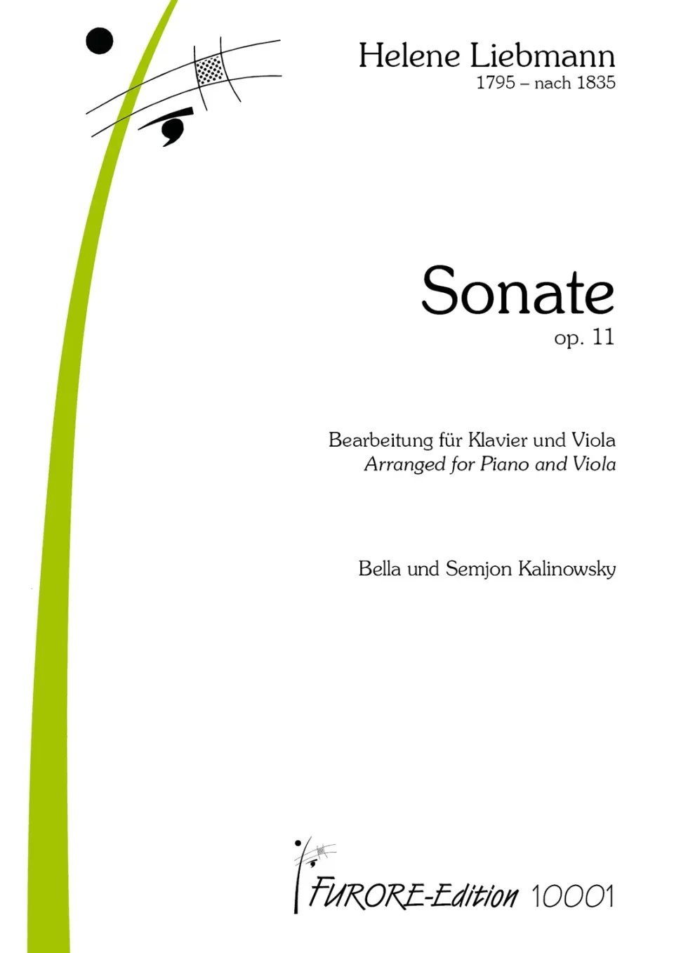 Furore Edition Sonate pour Piano et Violoncelle op. 11 für Viola und Klavier, Partitur und Stimme