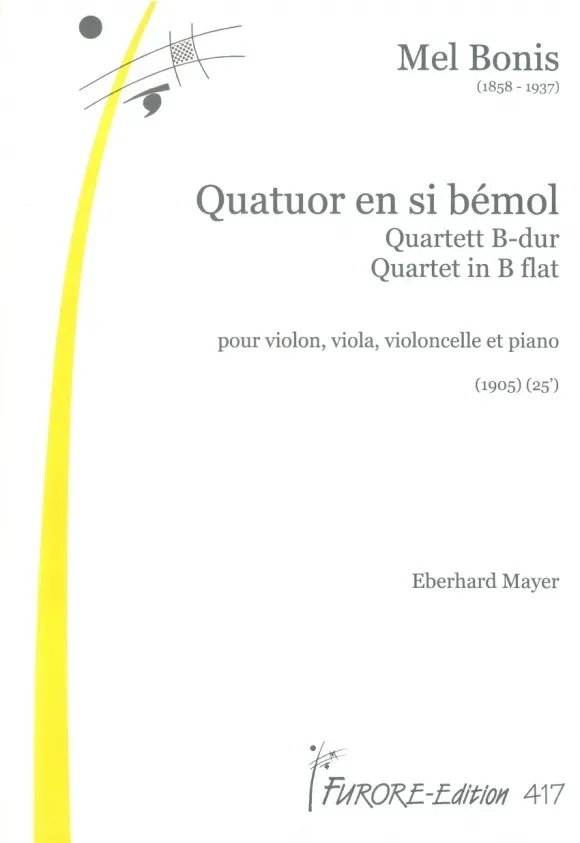 Furore Edition Piano Quartet B flat Noten Klavierquartett