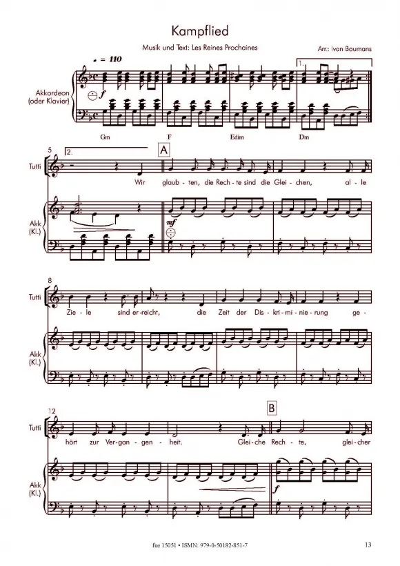 Furore Edition Shout up with your song! Frauenchor Klavier Akkordeon