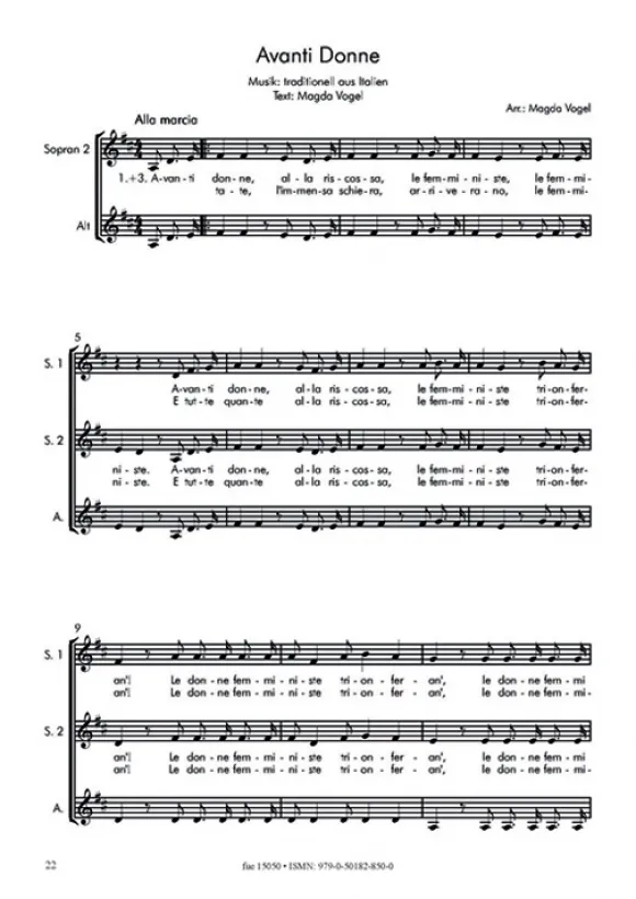 Furore Edition Mund auf statt Klappe zu Band 1 Chornoten Frauenchor