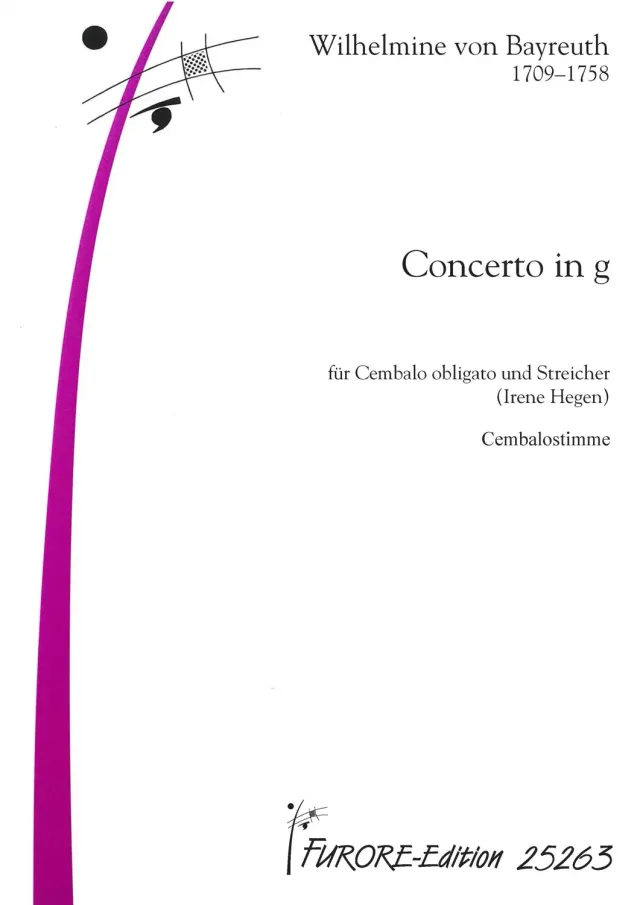 Furore Edition Concerto G Cembalostimme Noten Streicher