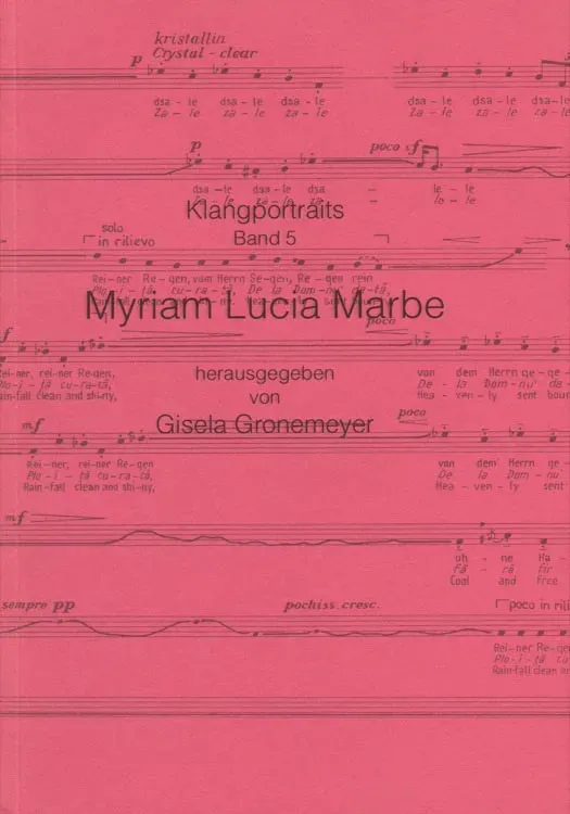 Furore Edition Klangportrait V Myriam Marbe Buch 72 Seiten