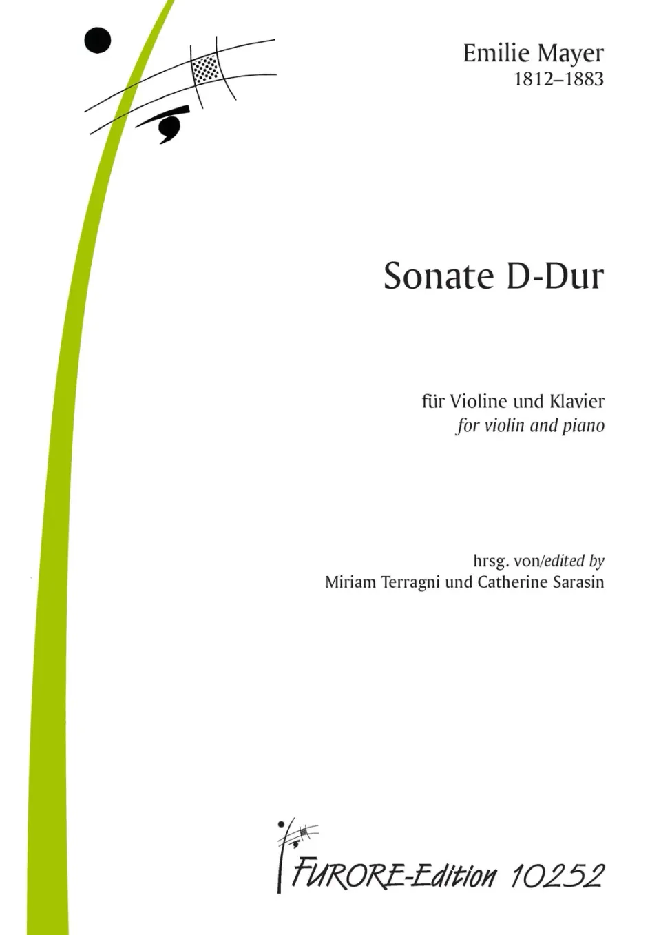 Furore Edition Sonate D-Dur Noten Violine Klavier