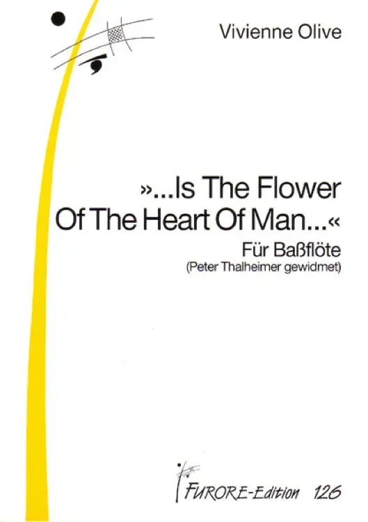 Furore Edition is the flower of the heart Bassquerflöte Partitur schwer