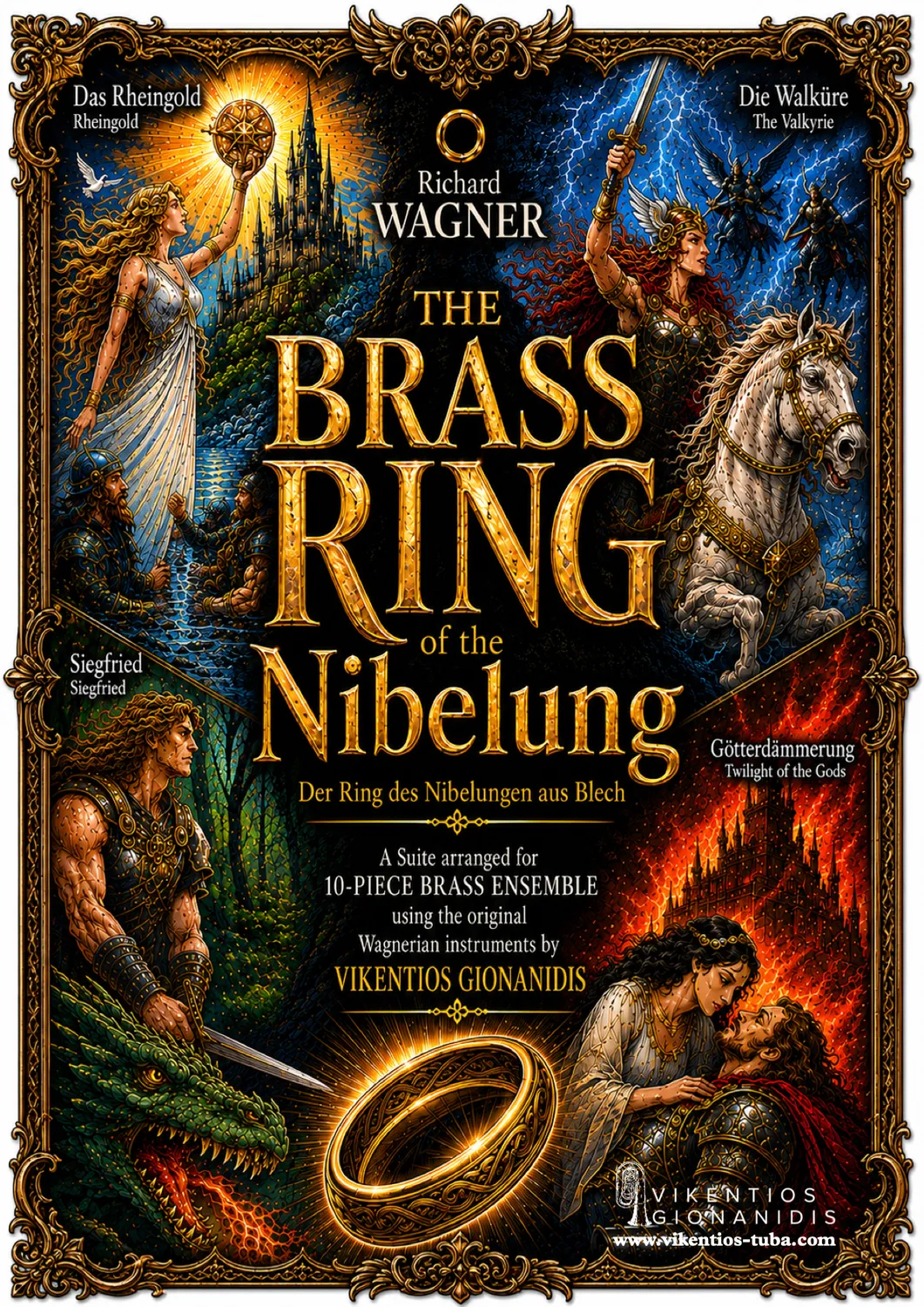 Vikentios Gionanidis BRASS Ring Nibelung Wagner Noten