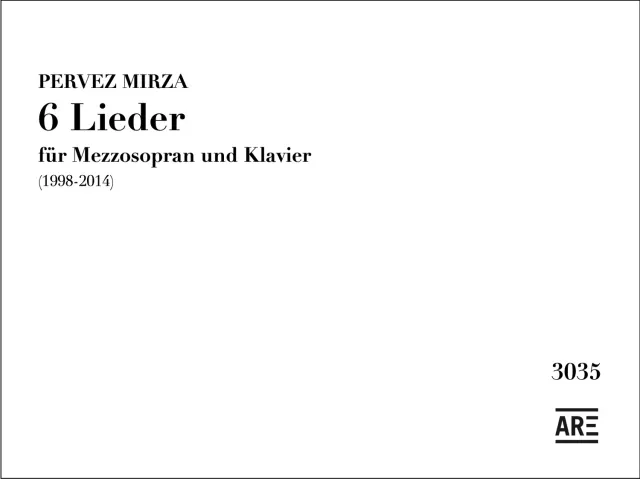 Are Musik Verlag Mirza 6 Lieder Noten Mezzosopran Klavier