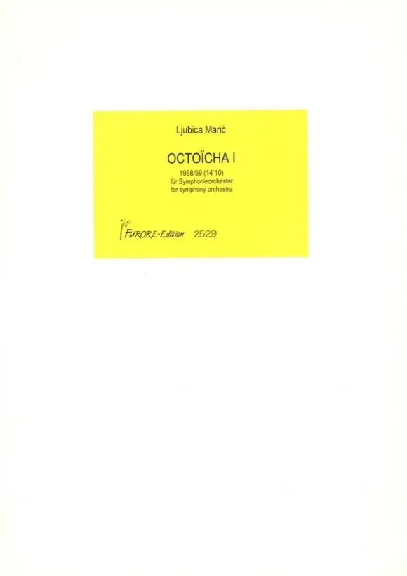 Furore Edition Octoicha I Partitur Sinfonieorchester