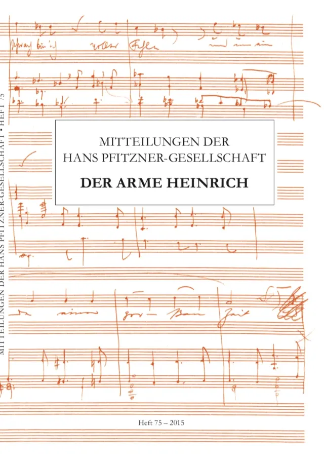 Are Musik Verlag Pfitzner Mitteilungen Heft 75 Zeitschrift