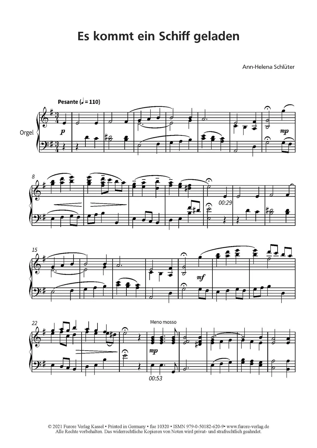 Furore Edition Kirchenmusikalische Werke Noten Chor Gesang
