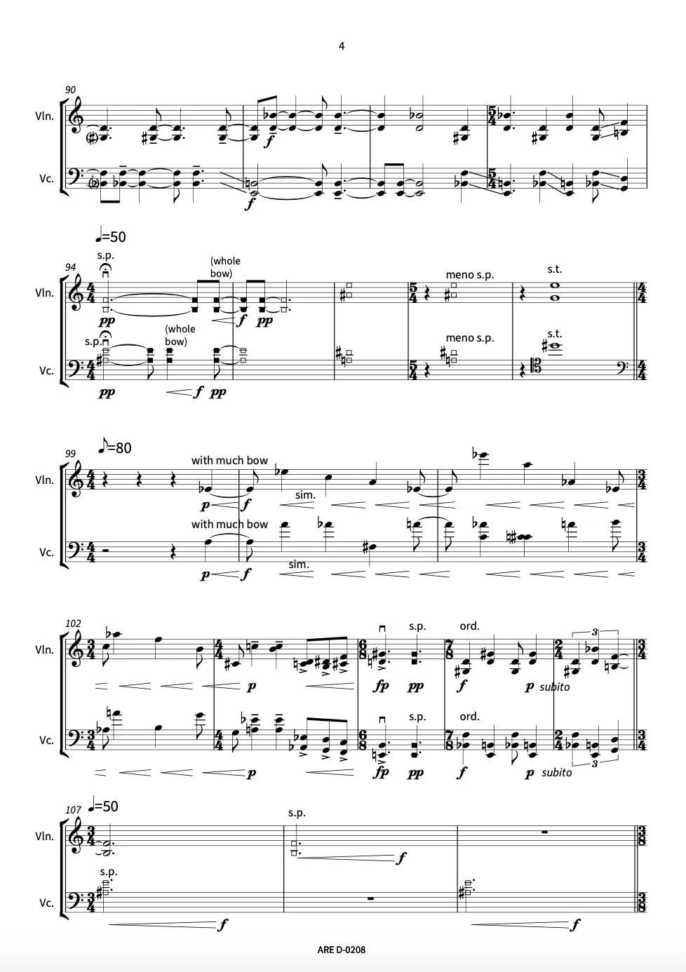 Are Musik Verlag Beauty is my desire darkness my companion Noten Violine Cello