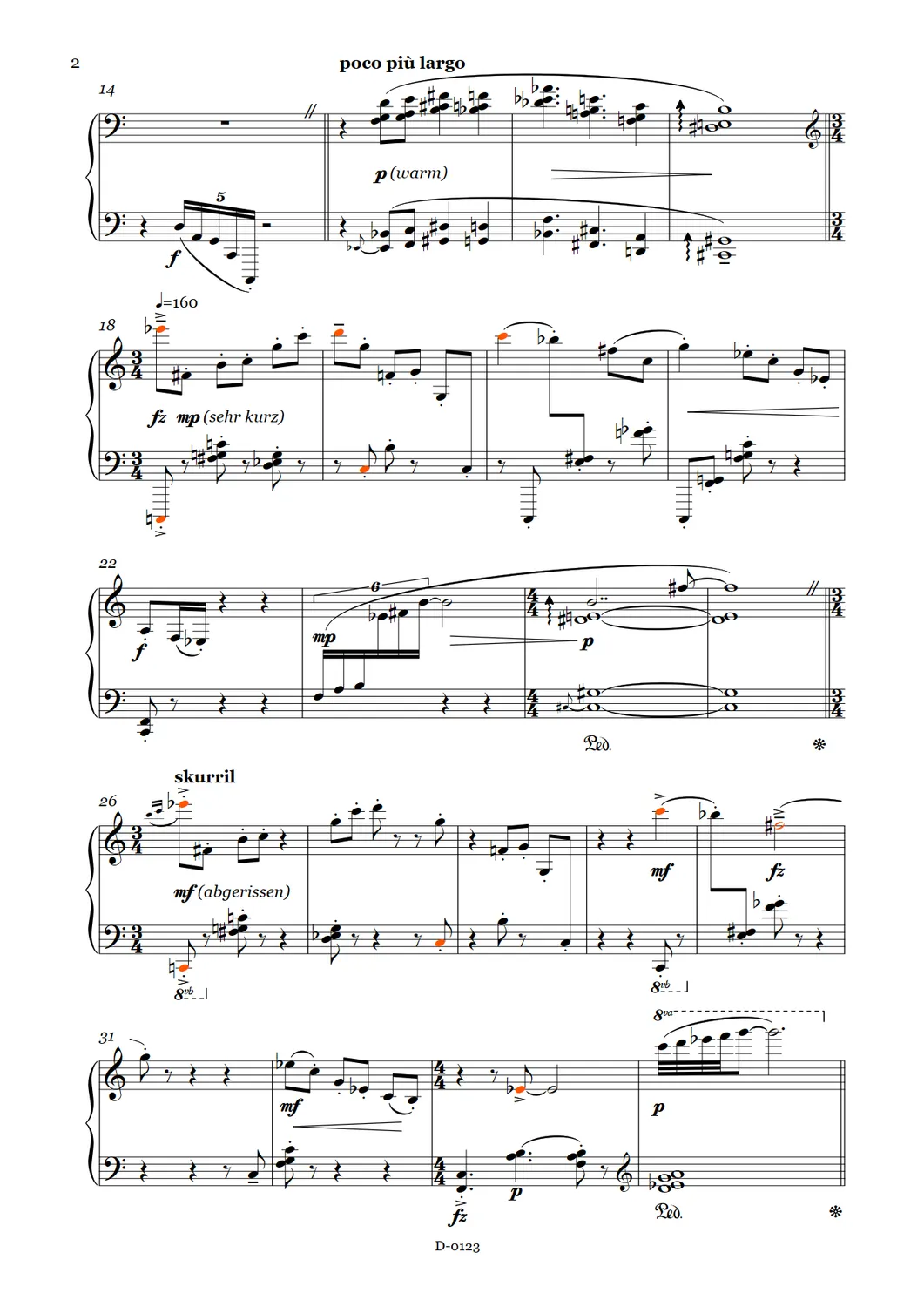 Are Musik Verlag Schultheiss Escapade Noten Klavier 5 Min