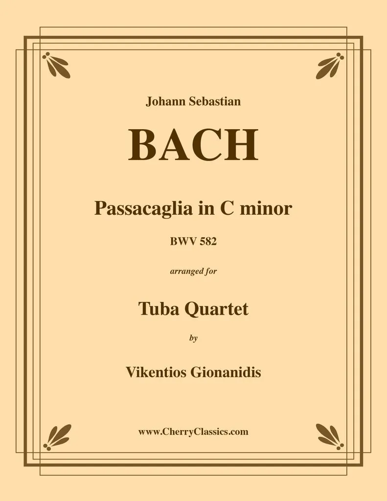 Vikentios Gionanidis Passacaglia BWV 582 Noten Quartett