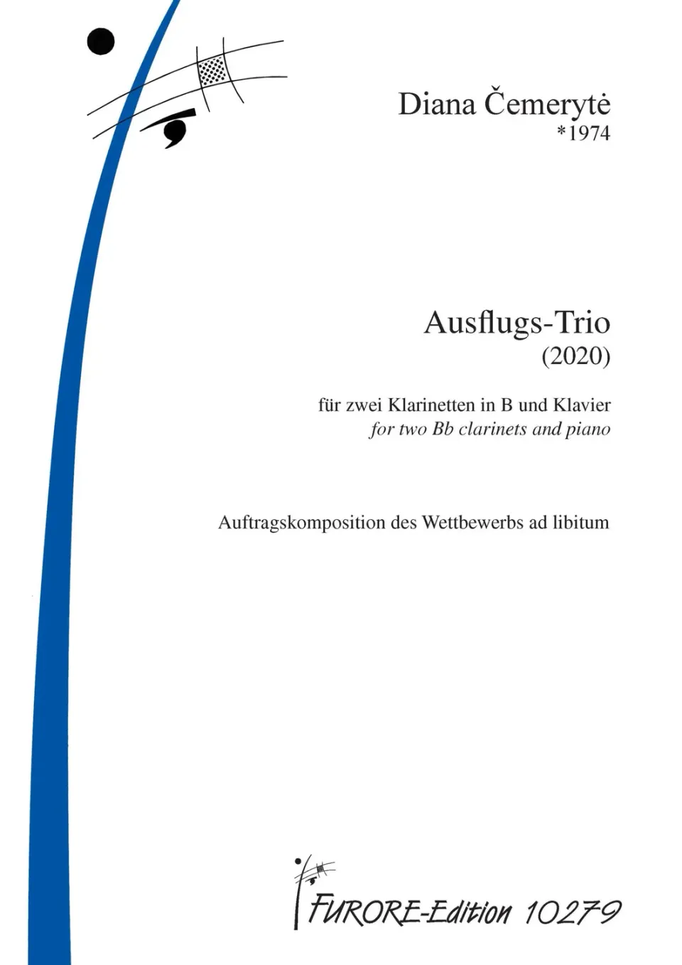 Furore Edition Ausflugs-Trio für zwei Klarinetten in B und Klavier Noten