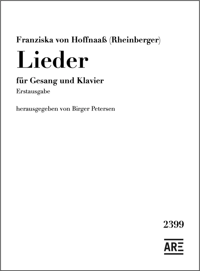 Are Musik Verlag Hoffnaaß Lieder Gesang Klavier Noten