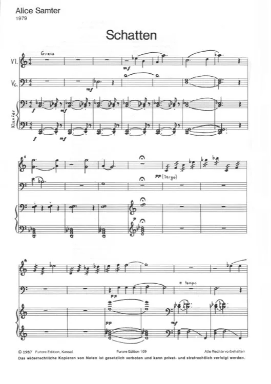 Furore Edition Nelly-Sachs-Trio Partitur Stimmen Klaviertrio