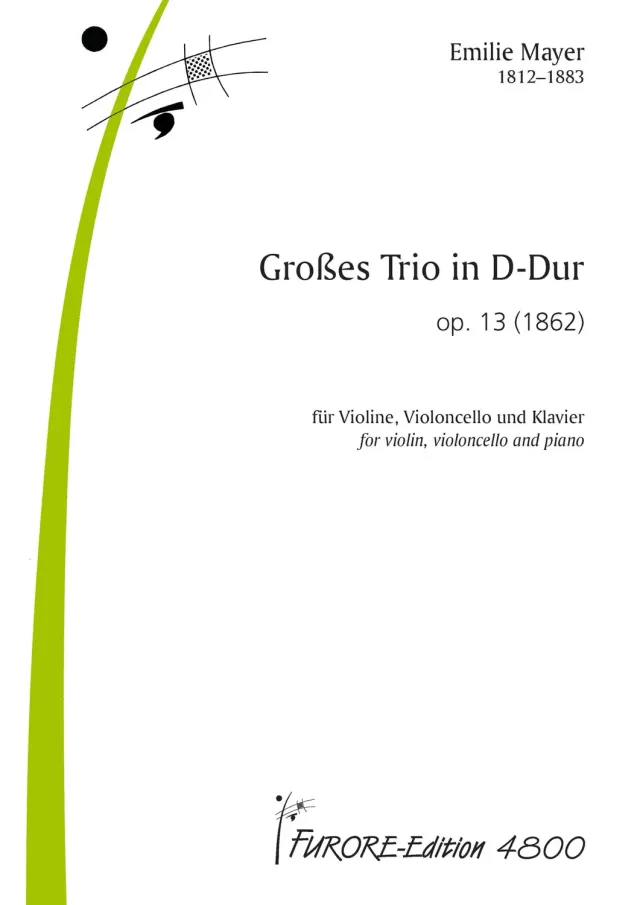 Furore Edition Great Trio D-Dur op. 13 Noten Violine Cello Klavier