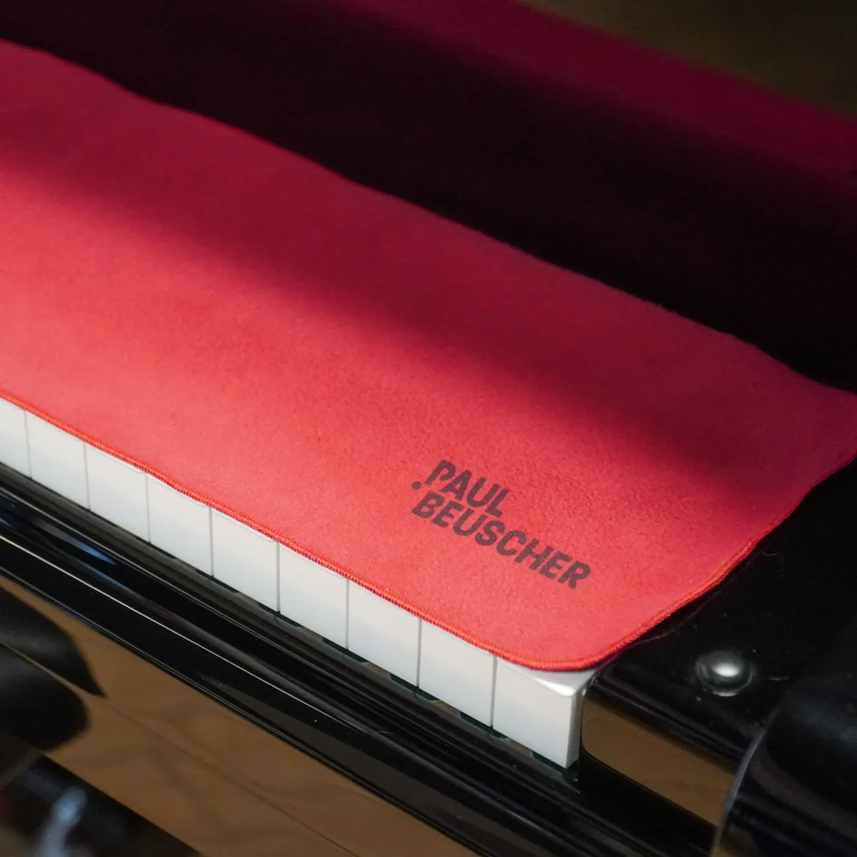 Paul Beuscher Couvre Clavier Klavierabdeckung, rot, Filz