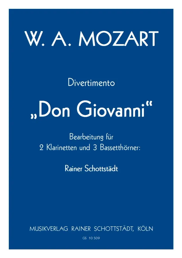 Schottstädt Divertimento Don Giovanni Noten 2 Klarinetten Bassetthorn