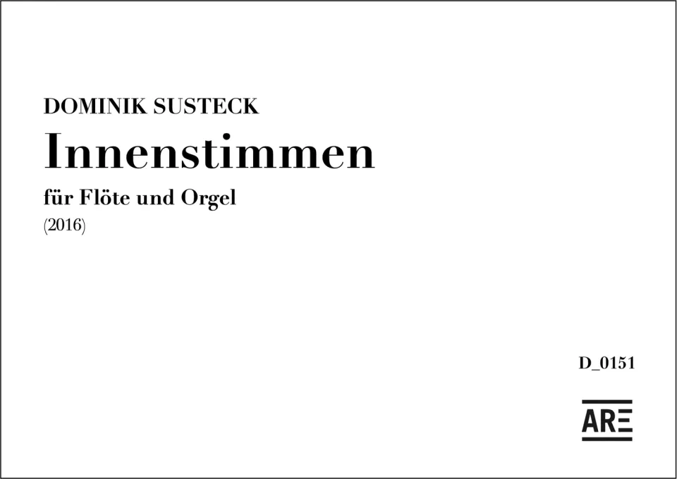 Are Musik Verlag Susteck Innenstimmen Noten Flöte Orgel