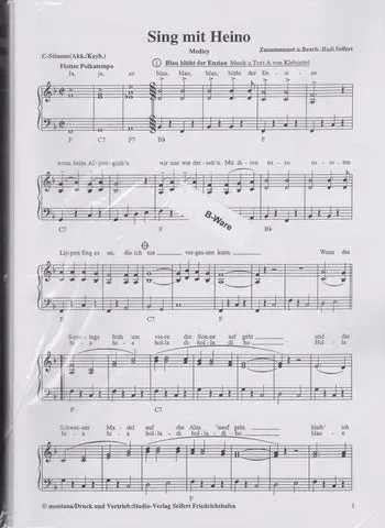 Studio-Verlag Rudi Seifert Sing mit Heino Blasorchester-Noten B-Ware
