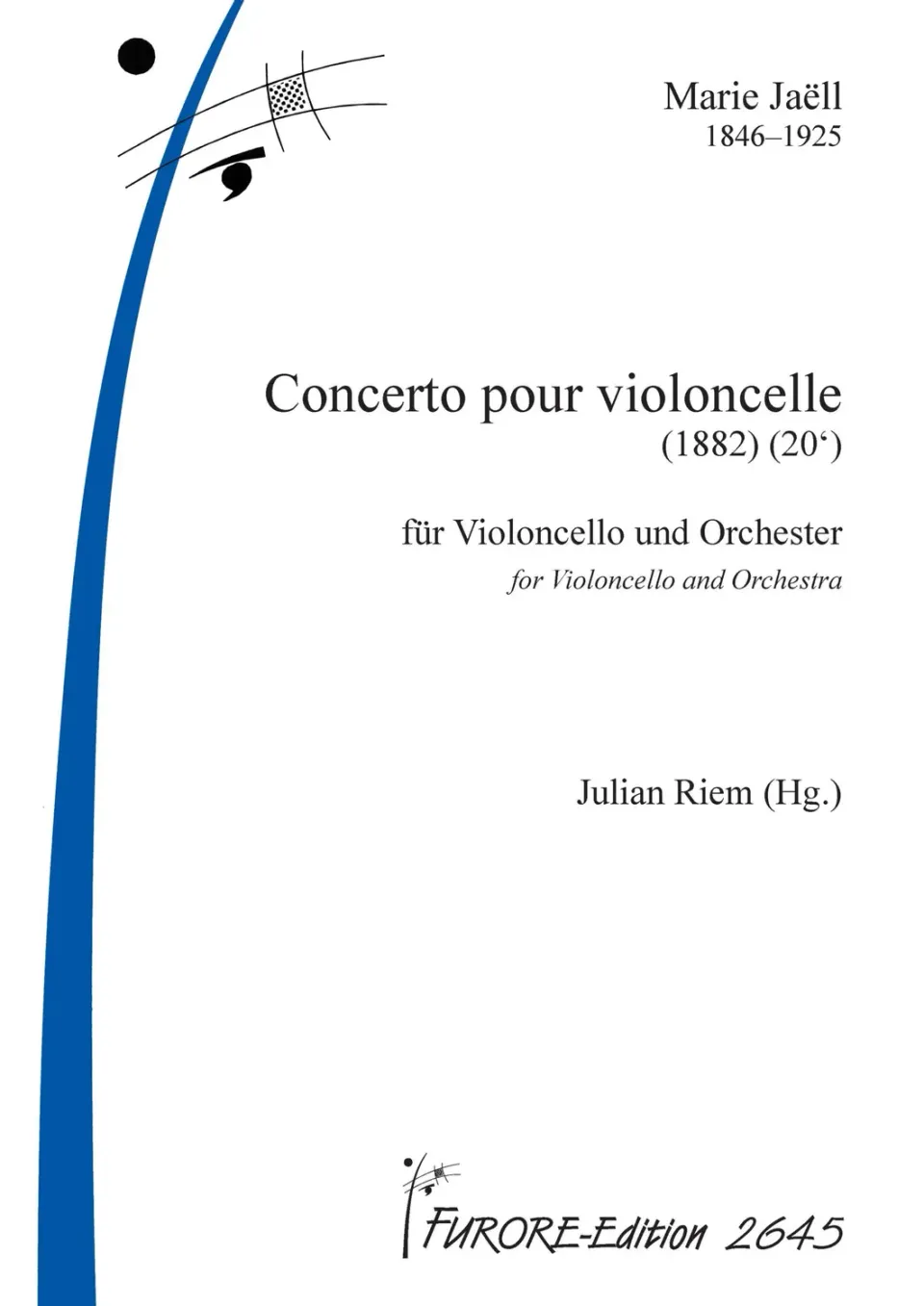Furore Edition Concerto pour violoncelle Cello Orchester Noten