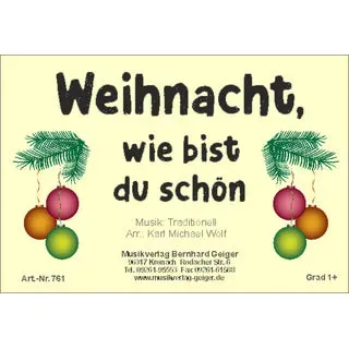 Studio-Verlag Rudi Seifert Weihnacht wie bist du schön Noten Bläser Orgel