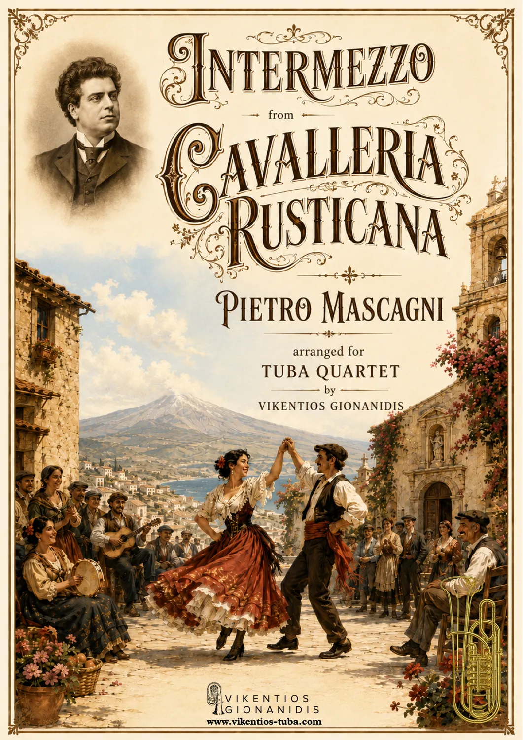Vikentios Gionanidis Intermezzo Cavalleria Rusticana Noten Blech