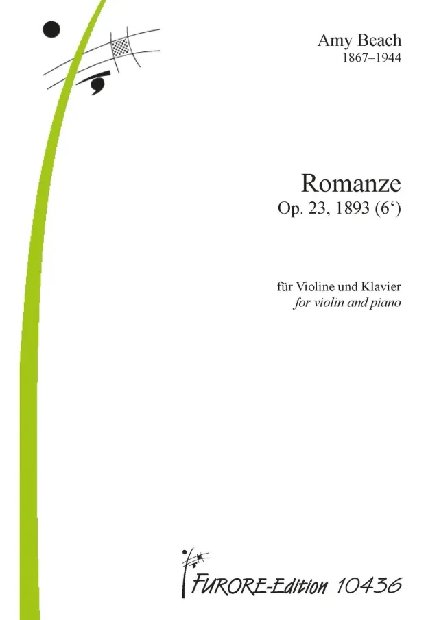 Furore Edition Romanze op. 23 für Violine und Klavier Noten