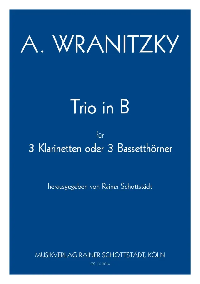 Musikverlag Rainer Schottstädt Trio in B Trio für 3 Klarinetten