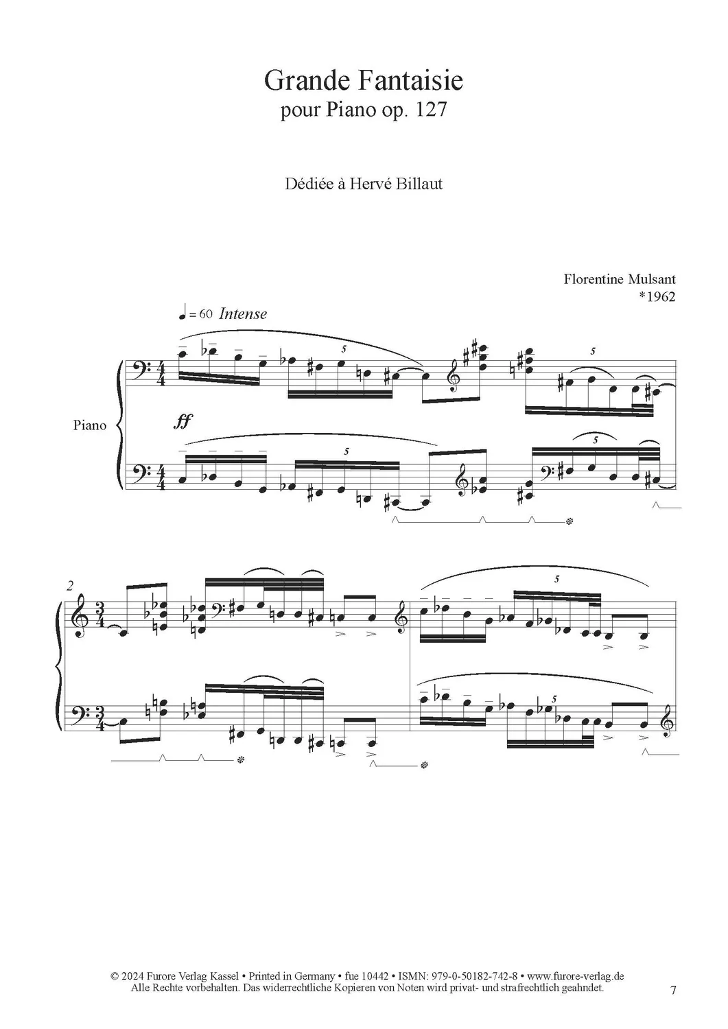 Furore Edition Grande Fantaisie op. 127 Klaviernoten Solo