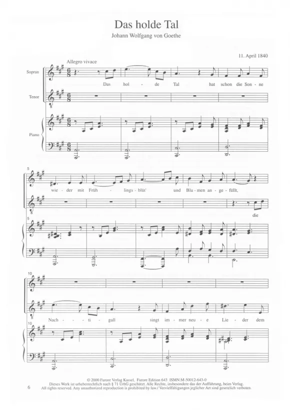 Furore Edition Duette Vol. 4 Sopran Tenor Noten mit Klavier