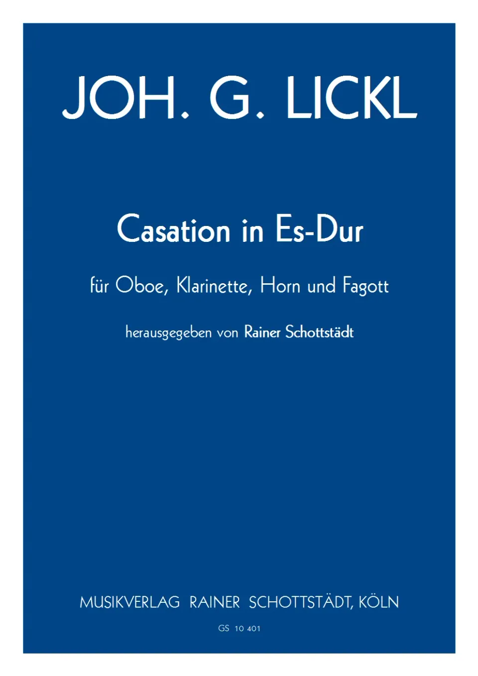 Musikverlag Rainer Schottstädt Casation Es-dur Noten für Bläserquartett