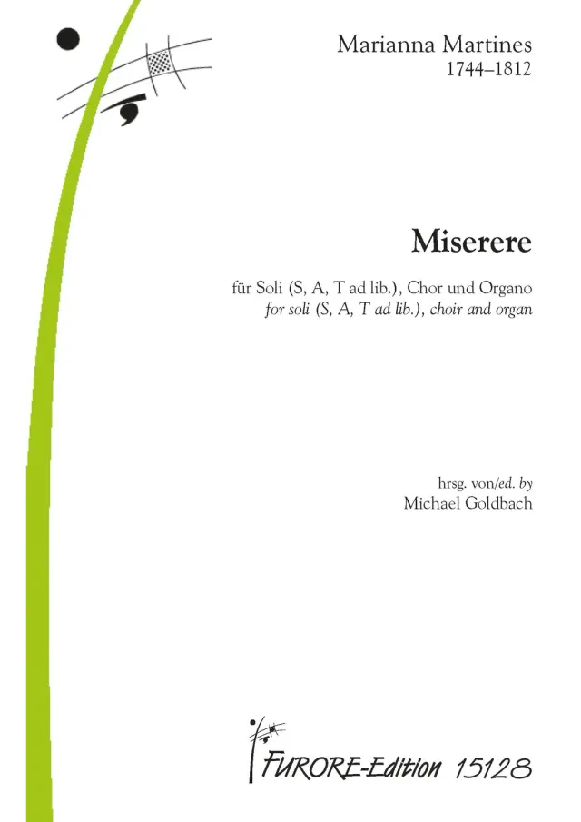 Furore Edition Martines Miserere Partitur Soli Chor Orgel