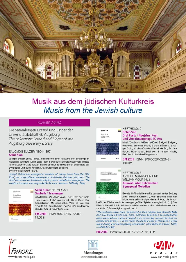 Furore Edition Music from the Jewish Culture Noten