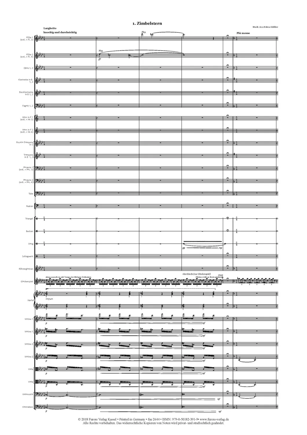 Furore Edition Lichtung Orchesterpartitur 2021
