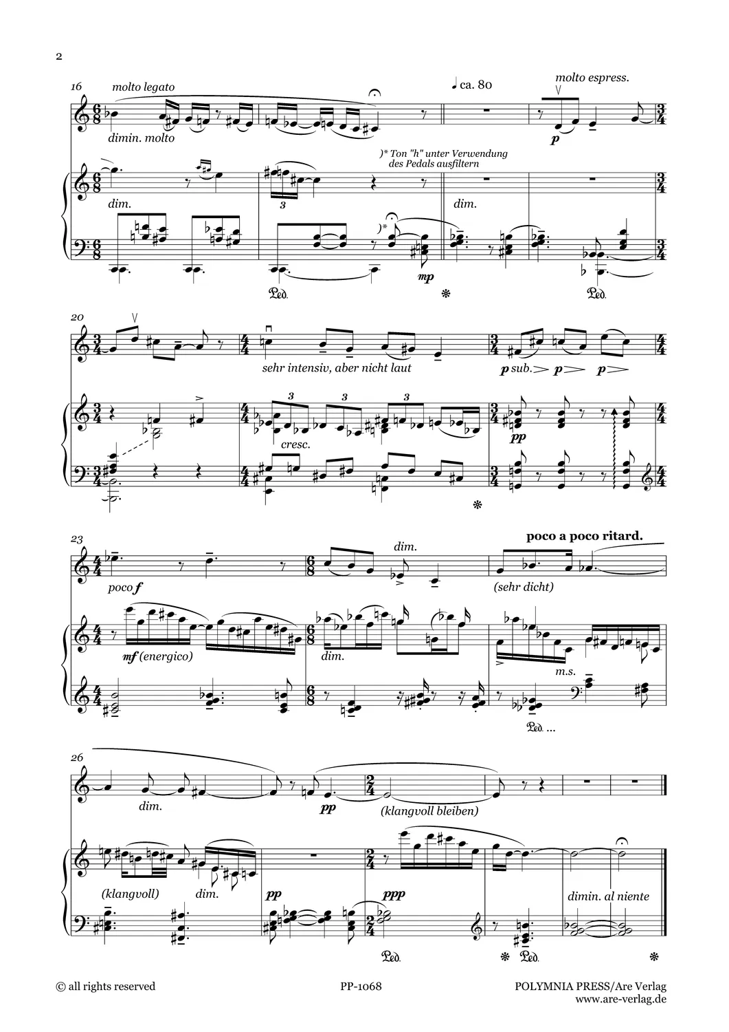 Are Musik Verlag Schultheiss Lieder ohne Worte Violine Klavier Noten