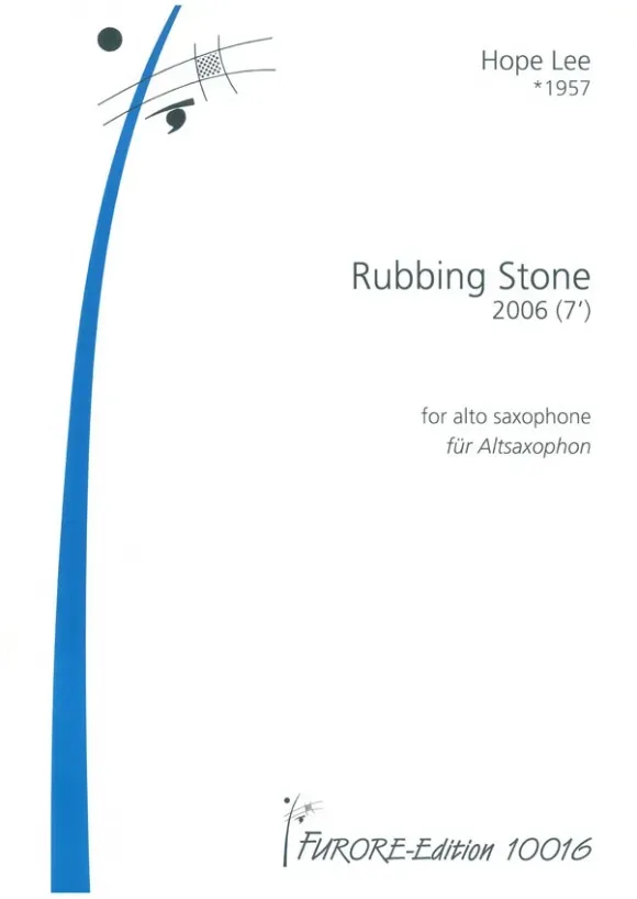 Furore Edition Rubbing Stone Altsaxophon Noten Partitur