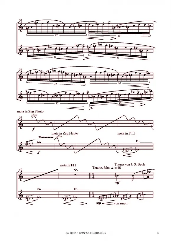 Furore Edition Ein Edelstein in einer einfachen Einfassung op. 66 Noten für zwei Flöten