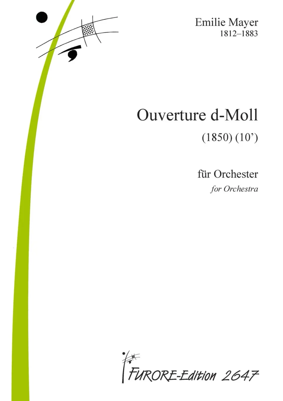 Furore Edition Ouvertüre d-Moll für Orchester