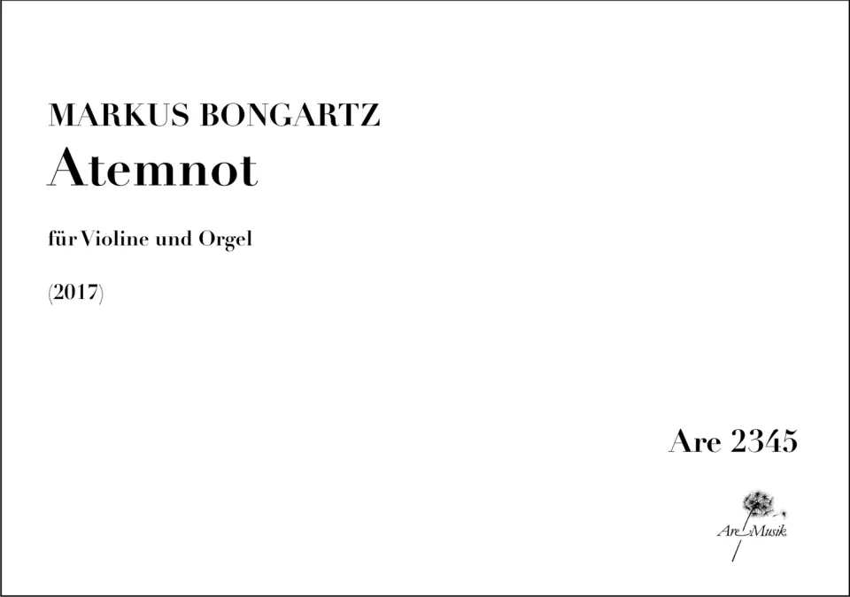 Are Musik Verlag Atemnot für Violine und Orgel Noten Ausgabe
