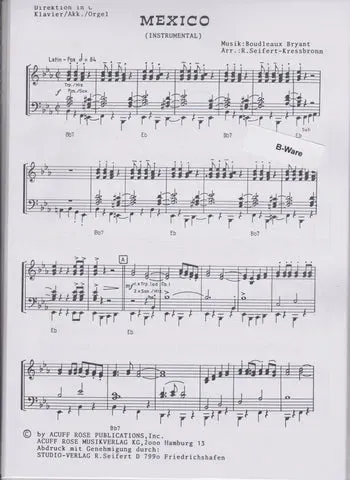 Studio-Verlag Rudi Seifert Mexico Noten B-Ware kleine Blasmusik