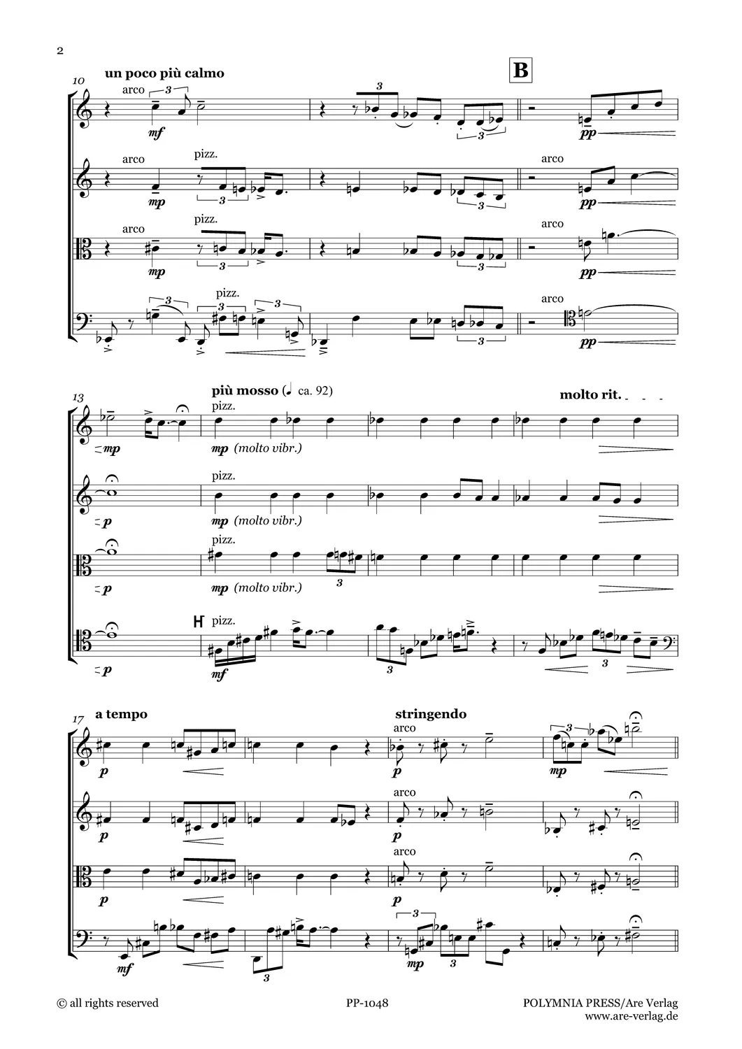Are Musik Verlag blue strings Noten Streichquartett 6 Min
