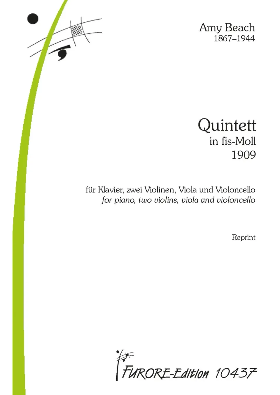 Furore Edition Piano Quintet fis-moll op. 67 Noten Klavierquintett