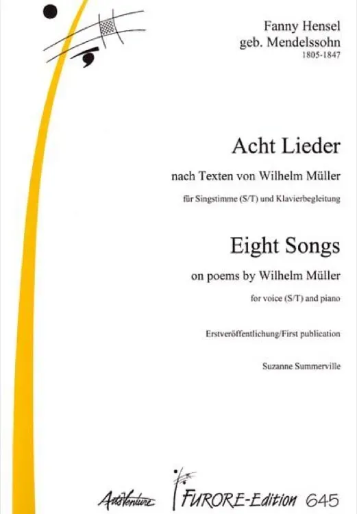 Furore Edition Eight Lieder for high voice on texts by Wilhelm Mueller Lieder für hohe Stimme und Klavier