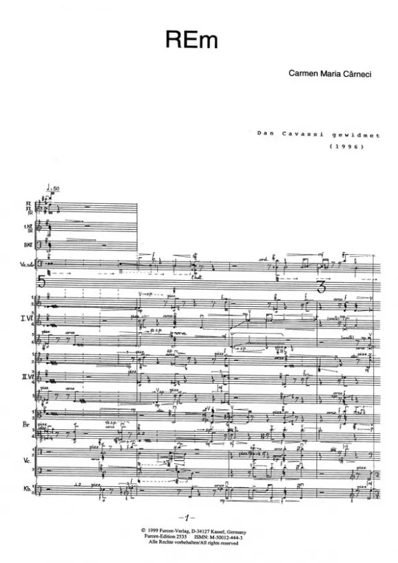 Furore Edition REm Violoncello Kammerorchester Mietmaterial