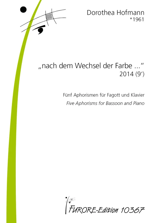 Furore Edition Nach dem Wechsel der Farbe Noten Fagott