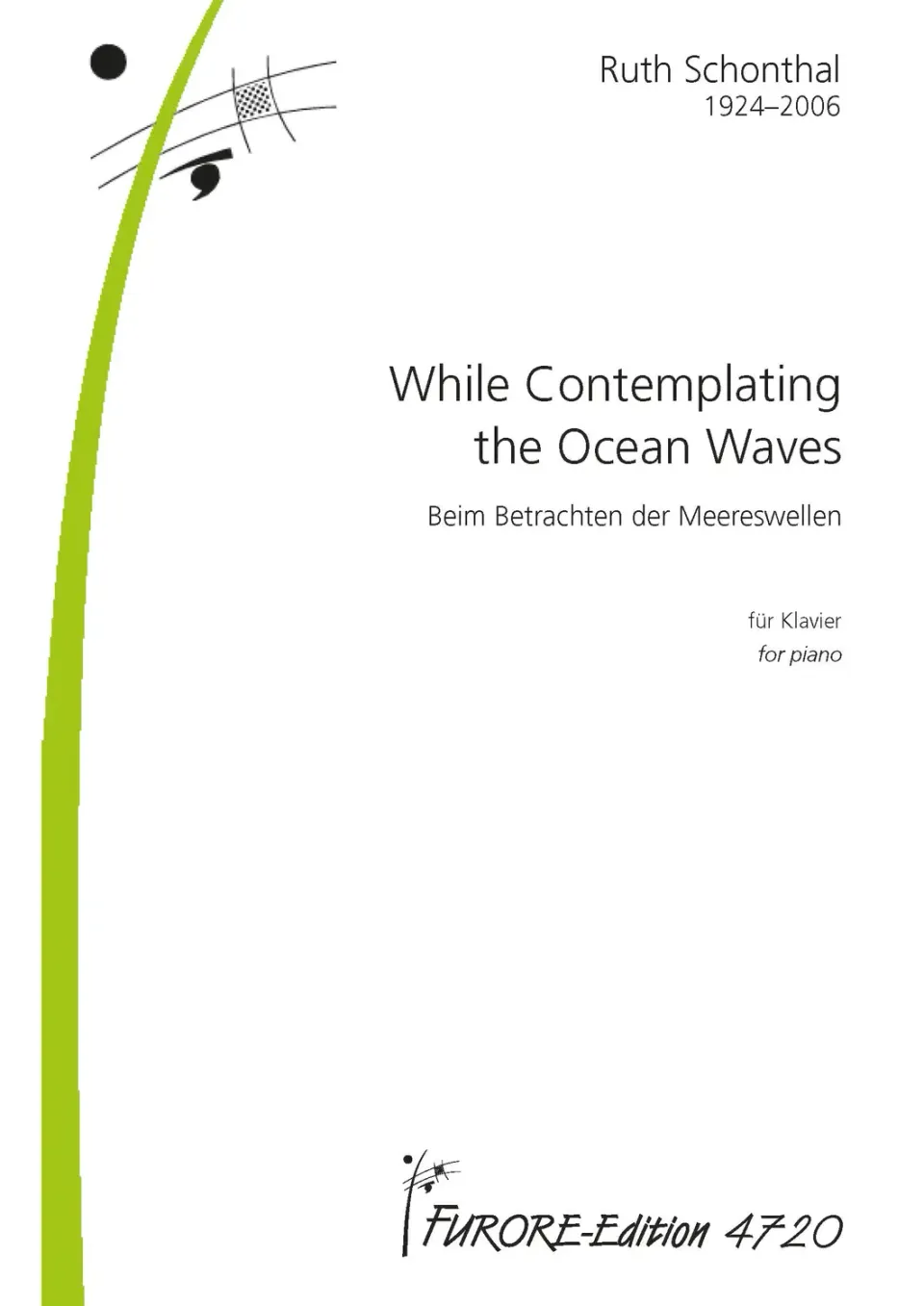 Furore Edition While Contemplating Ocean Waves Klaviernoten