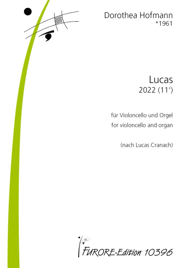 Furore Edition Lucas für Violoncello und Orgel nach Cranach Partitur